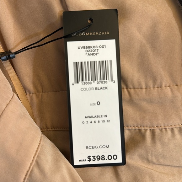 BCBG MaxAzria Andi Black Lace Trim Evening Dress 0 - Picture 7 of 7